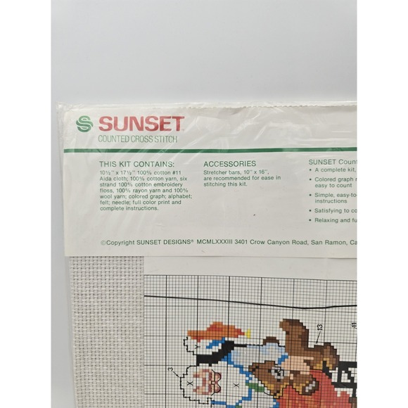 Sunset Christmas Stocking Santa's Finishing Touch Counted Cross Stitch Kit #2900 - Picture 4 of 5